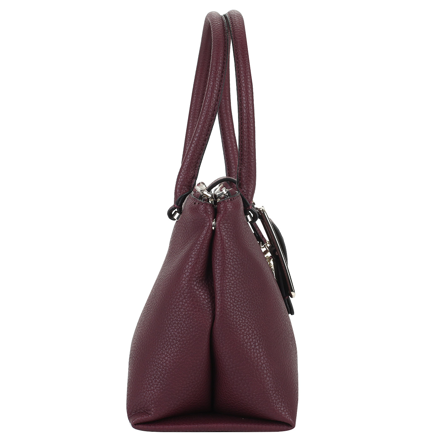 Бордовая сумка с тремя отделами Guess Caroline