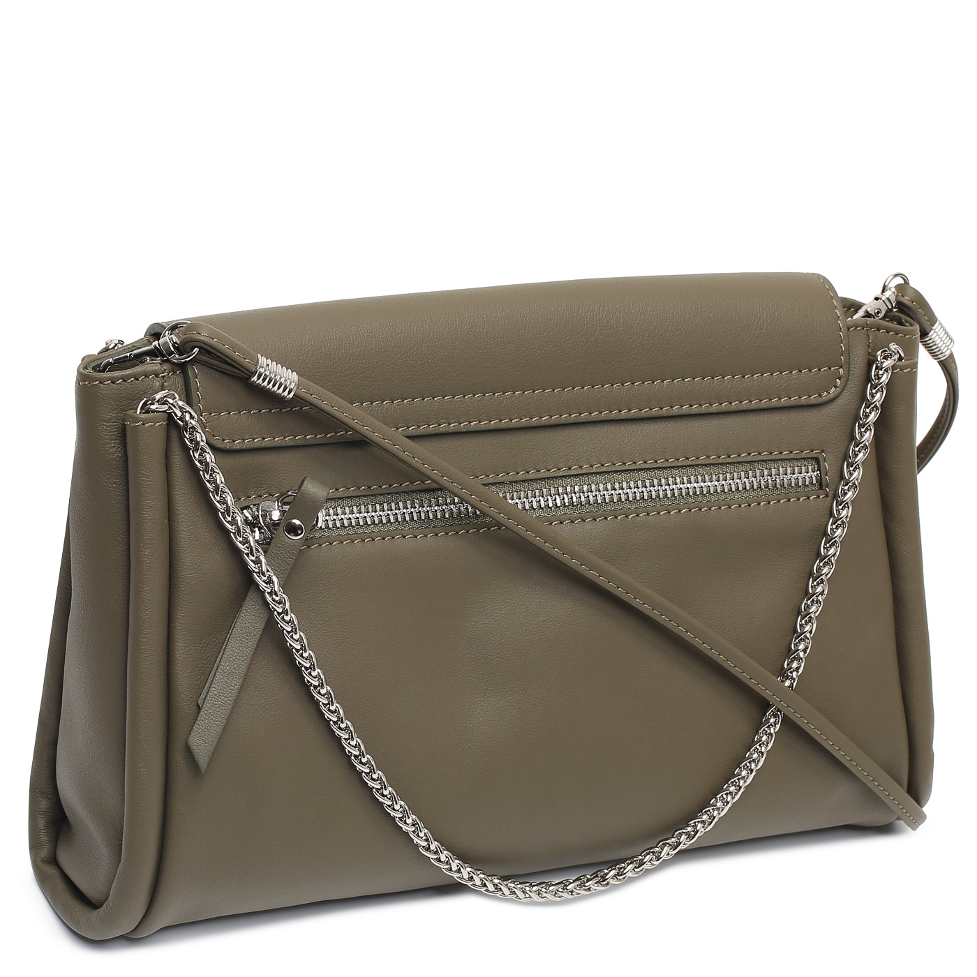 Кожаная сумка с ручками-цепочками Marina Creazioni 