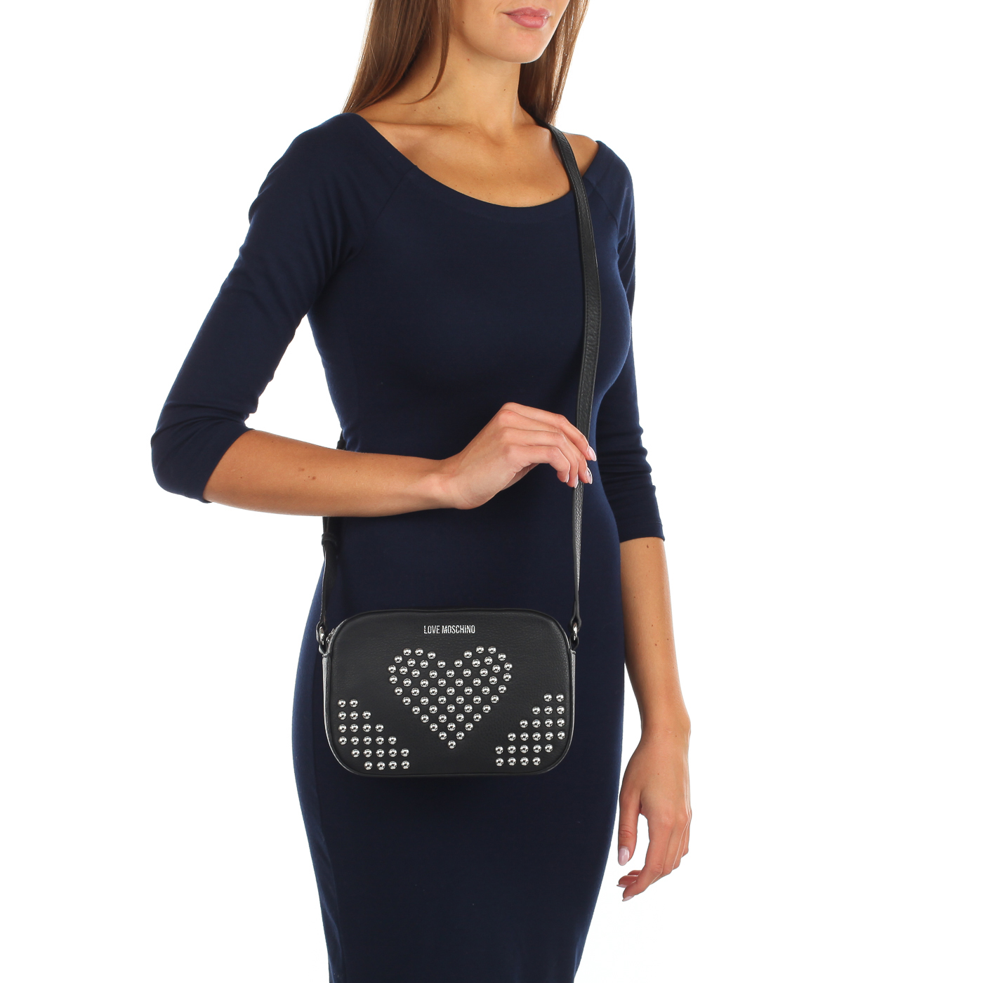 Сумочка через плечо Love Moschino Leather studs