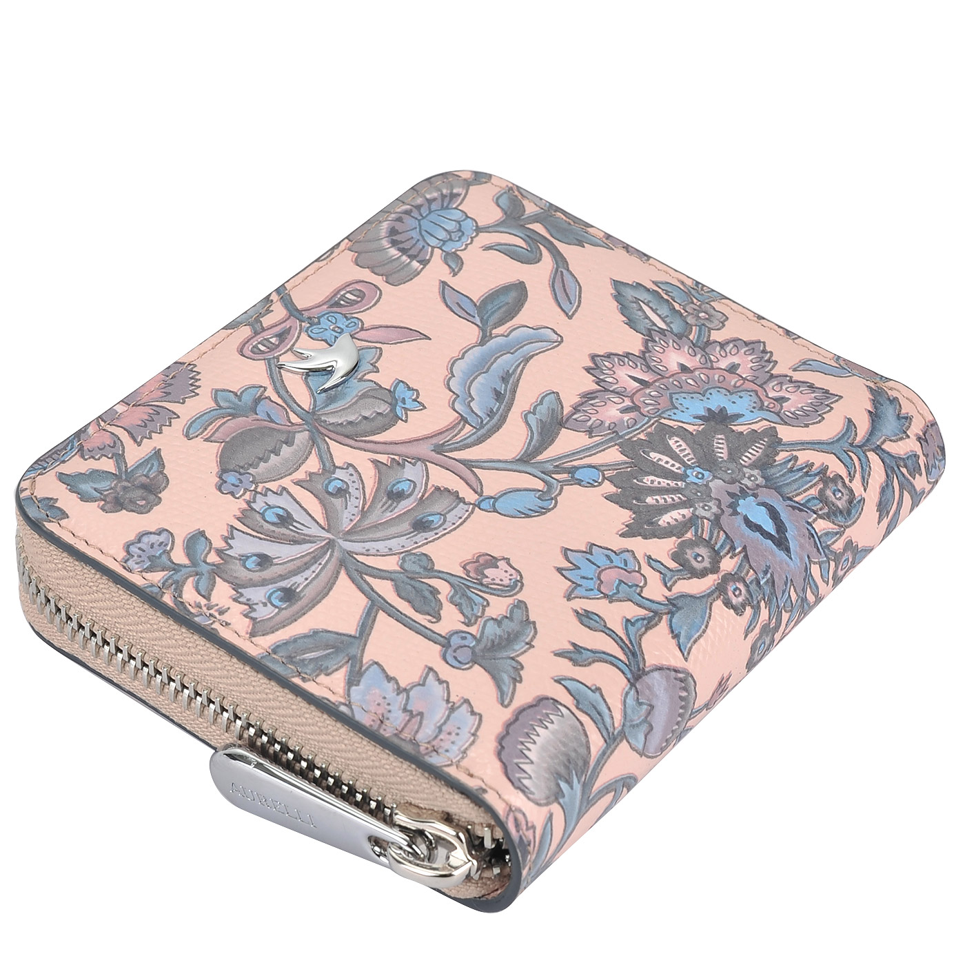 Компактное кожаное портмоне с принтом Aurelli Alma fiore