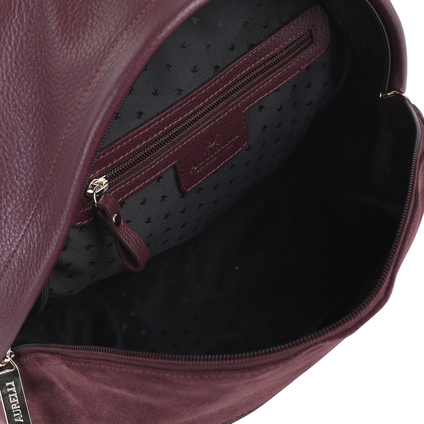 Рюкзак из кожи и замши Aurelli 