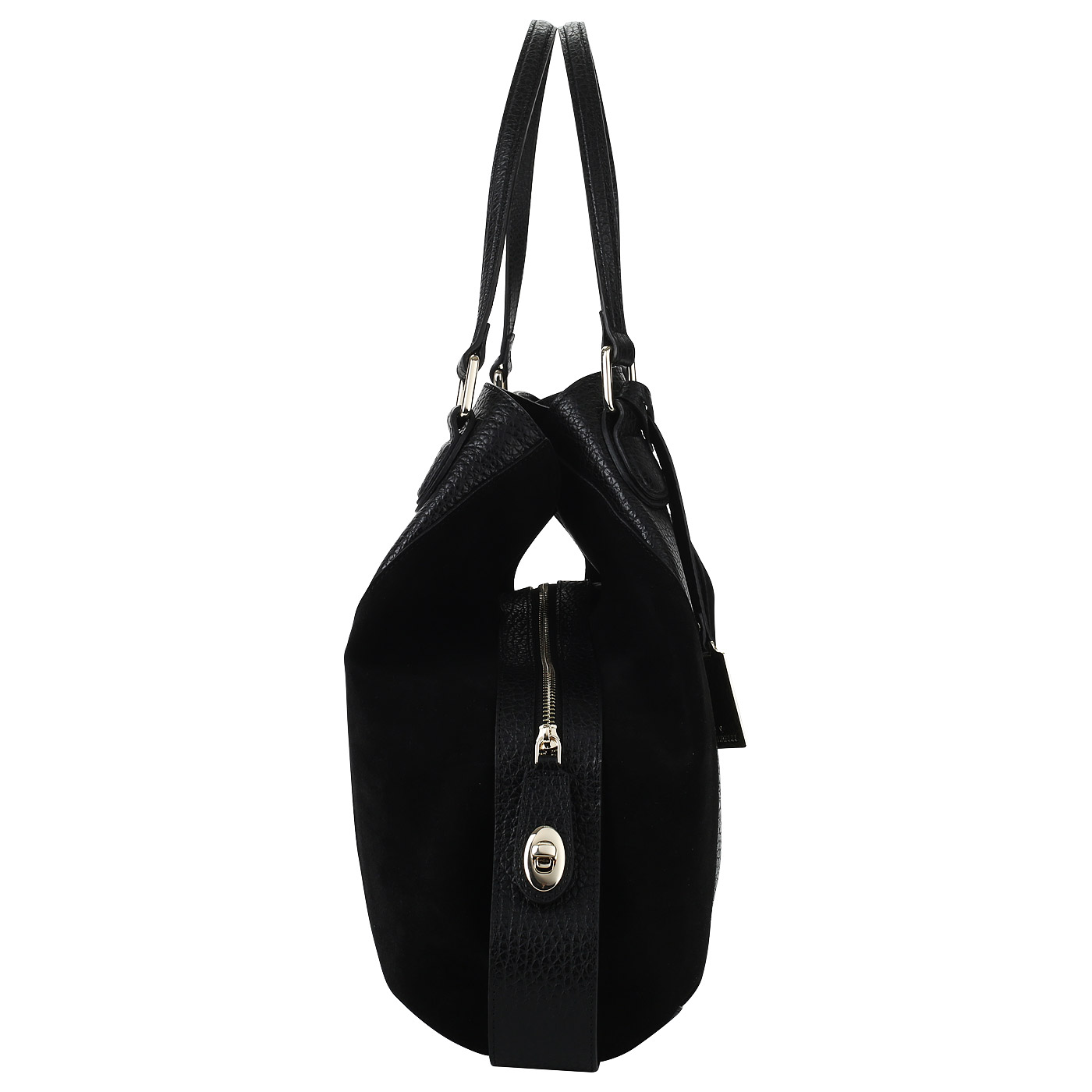 Черная сумка из мягкой кожи Aurelli 