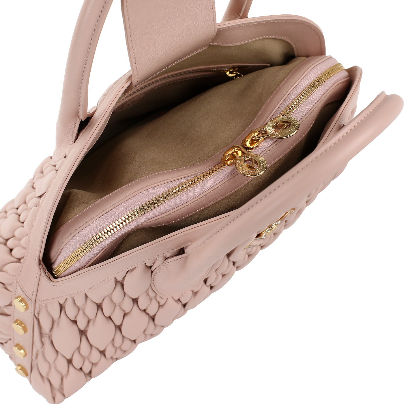 Розовая стеганая сумка Valentino Orlandi Kendal