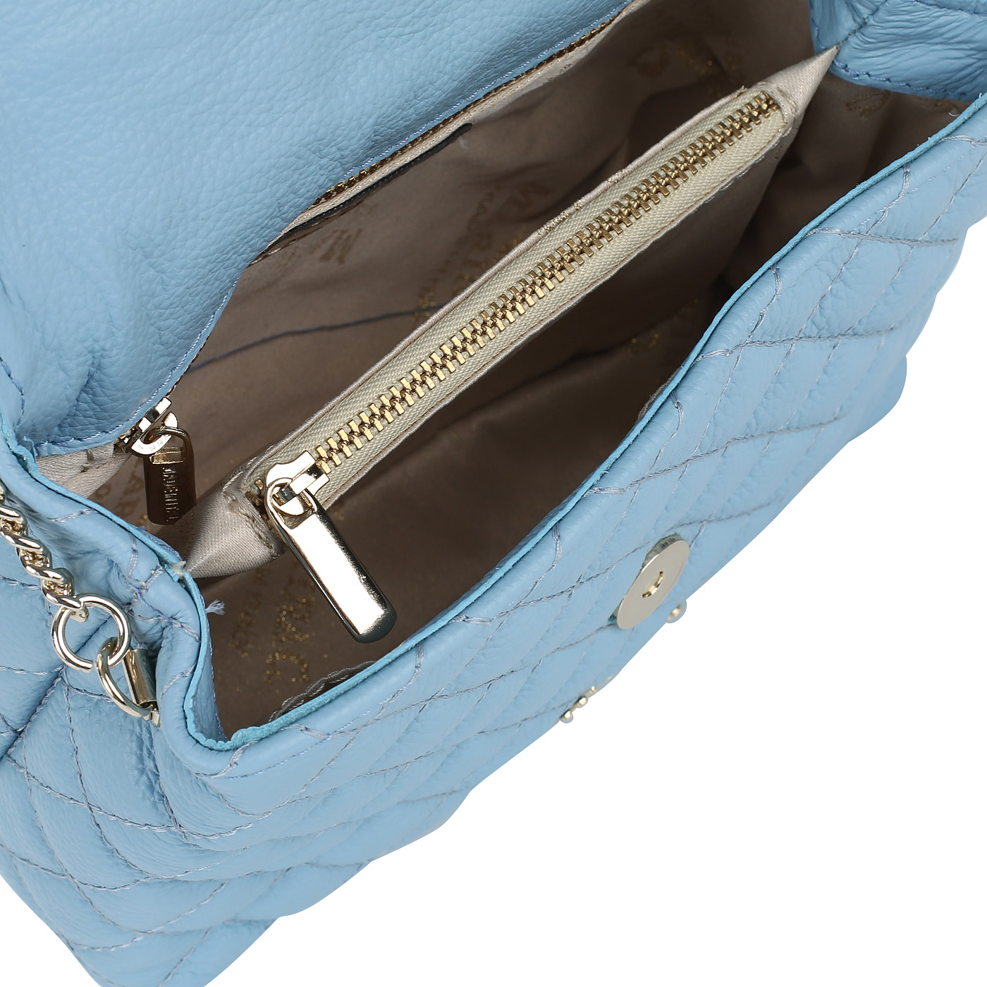 Голубая стеганая сумочка через плечо Marina Creazioni 