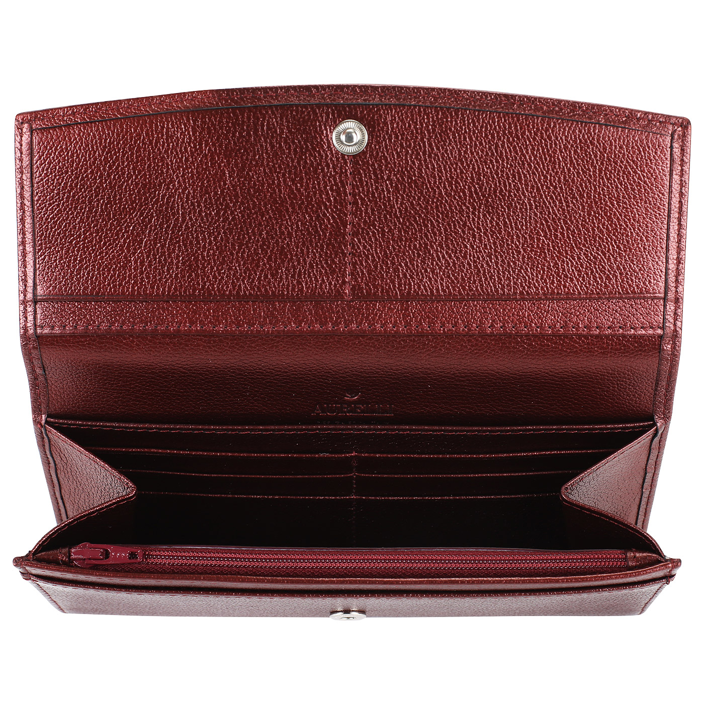 Портмоне из бордовой кожи Aurelli Stella