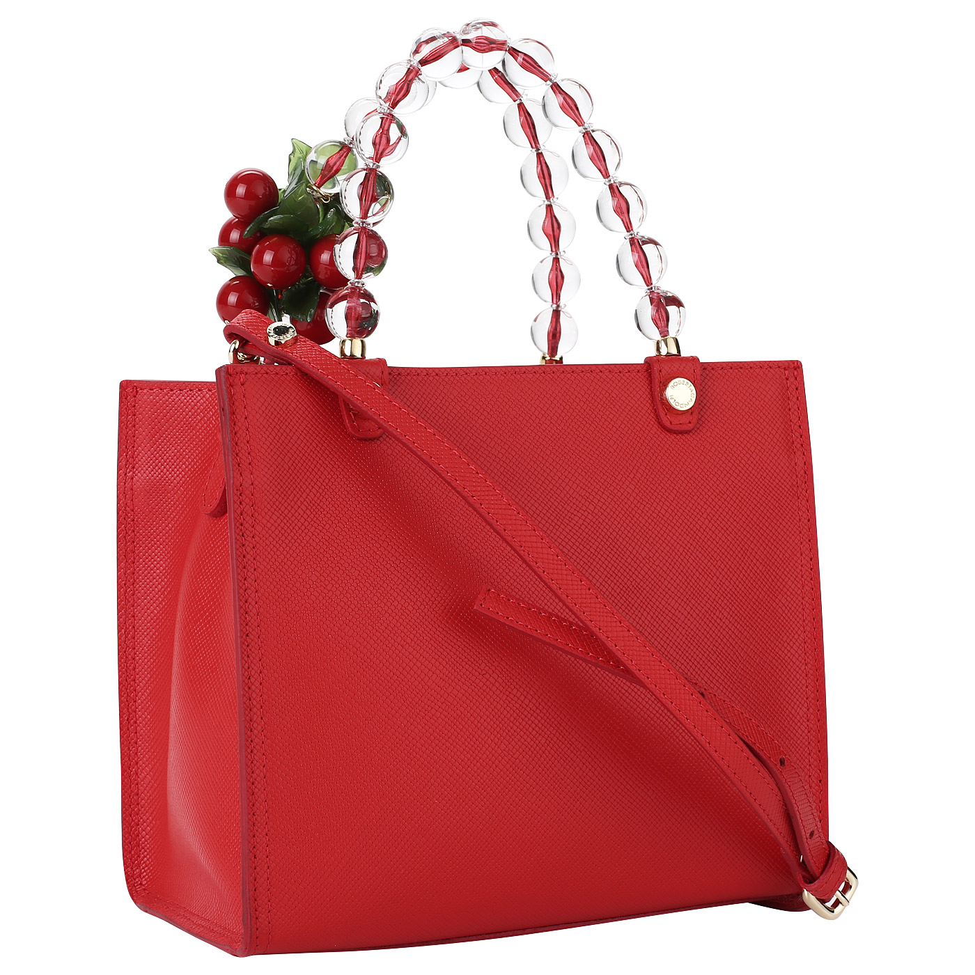 Красная женская сумочка из кожи Roberta Gandolfi Cappuccetto rosso