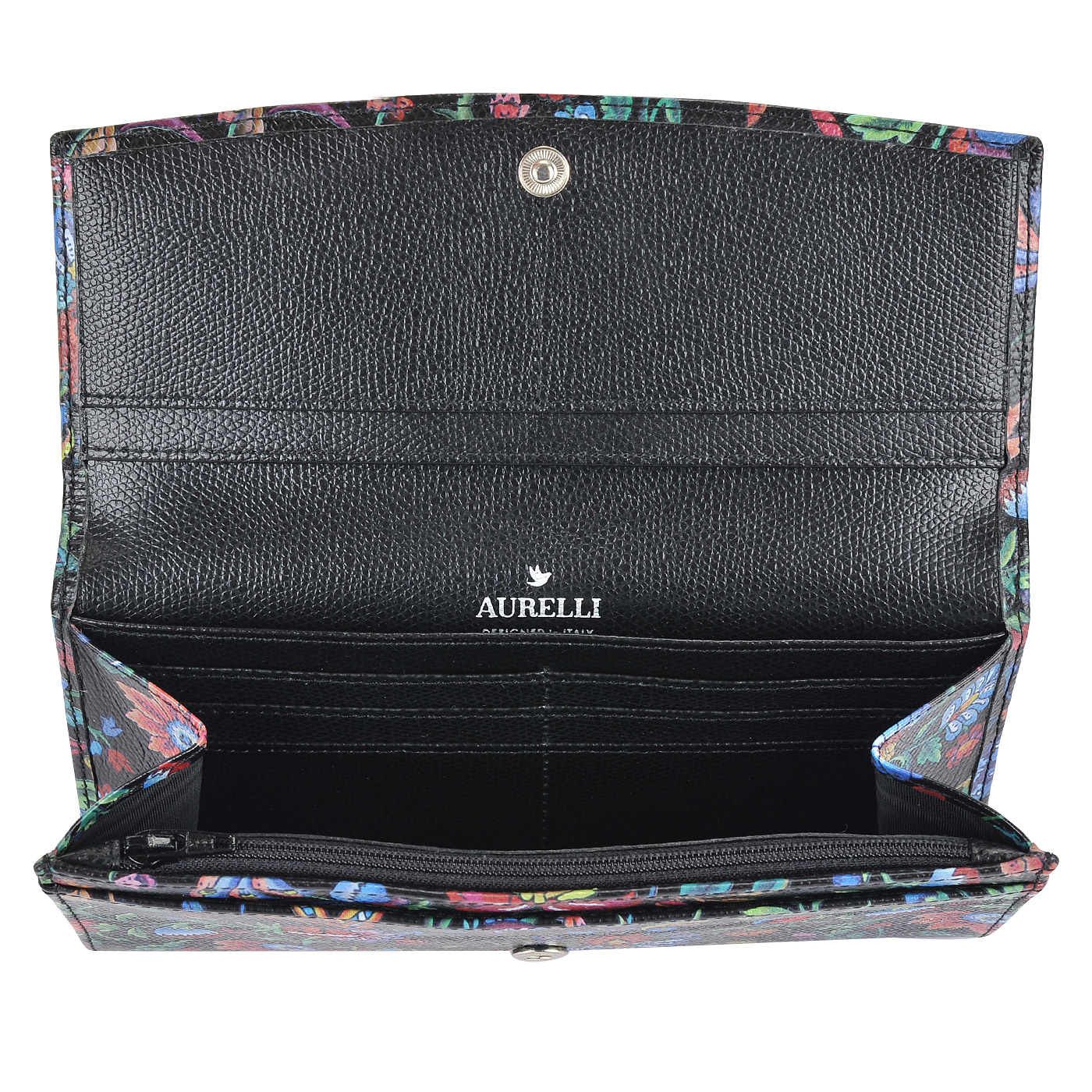 Женское кожаное портмоне с принтом Aurelli Alma fiore