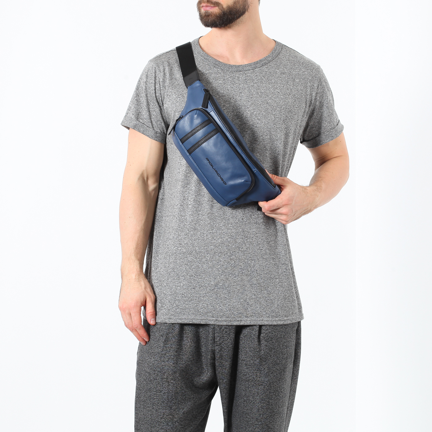 Кожаная поясная сумка Piquadro Usie