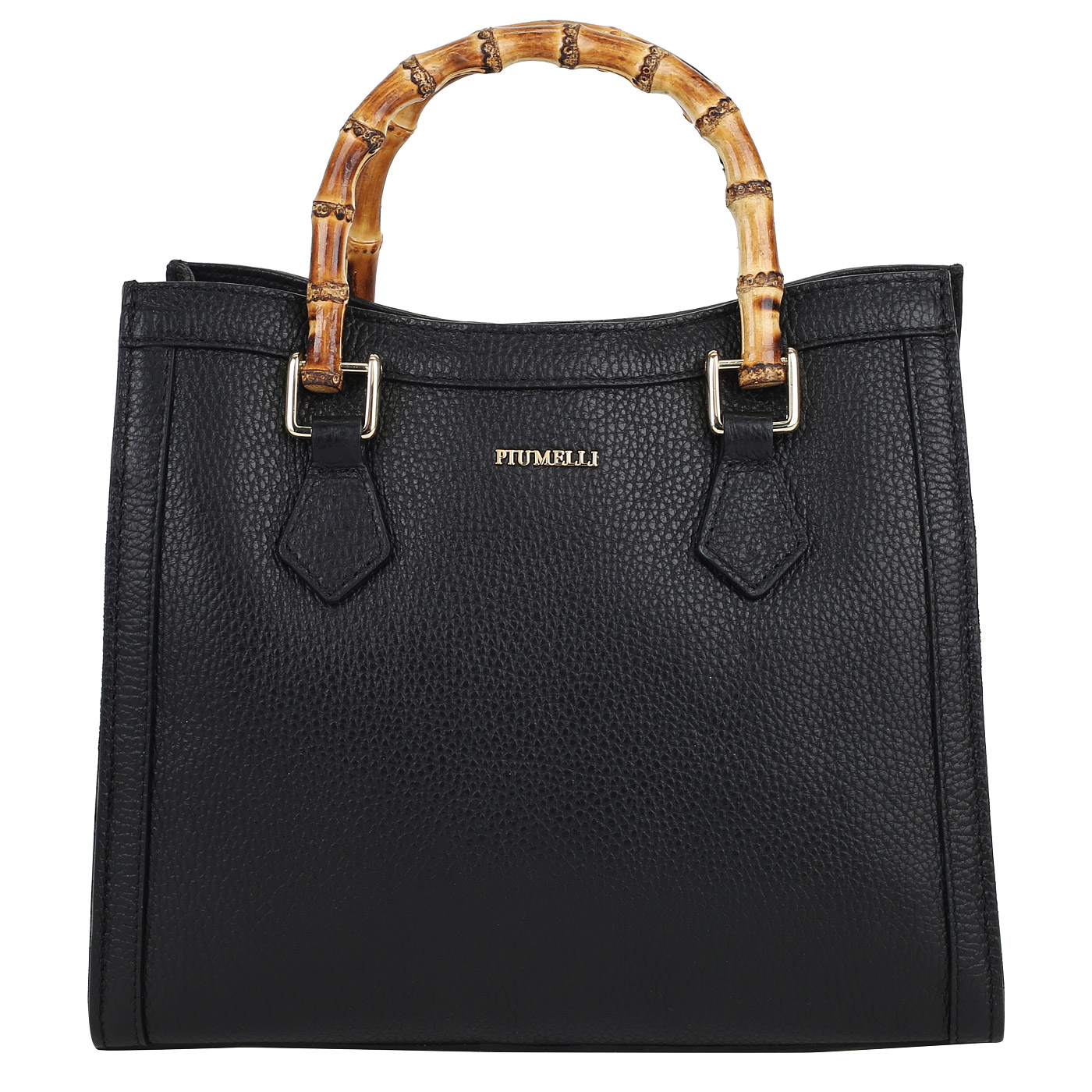 Piumelli Кожаная сумка с бамбуковыми ручками