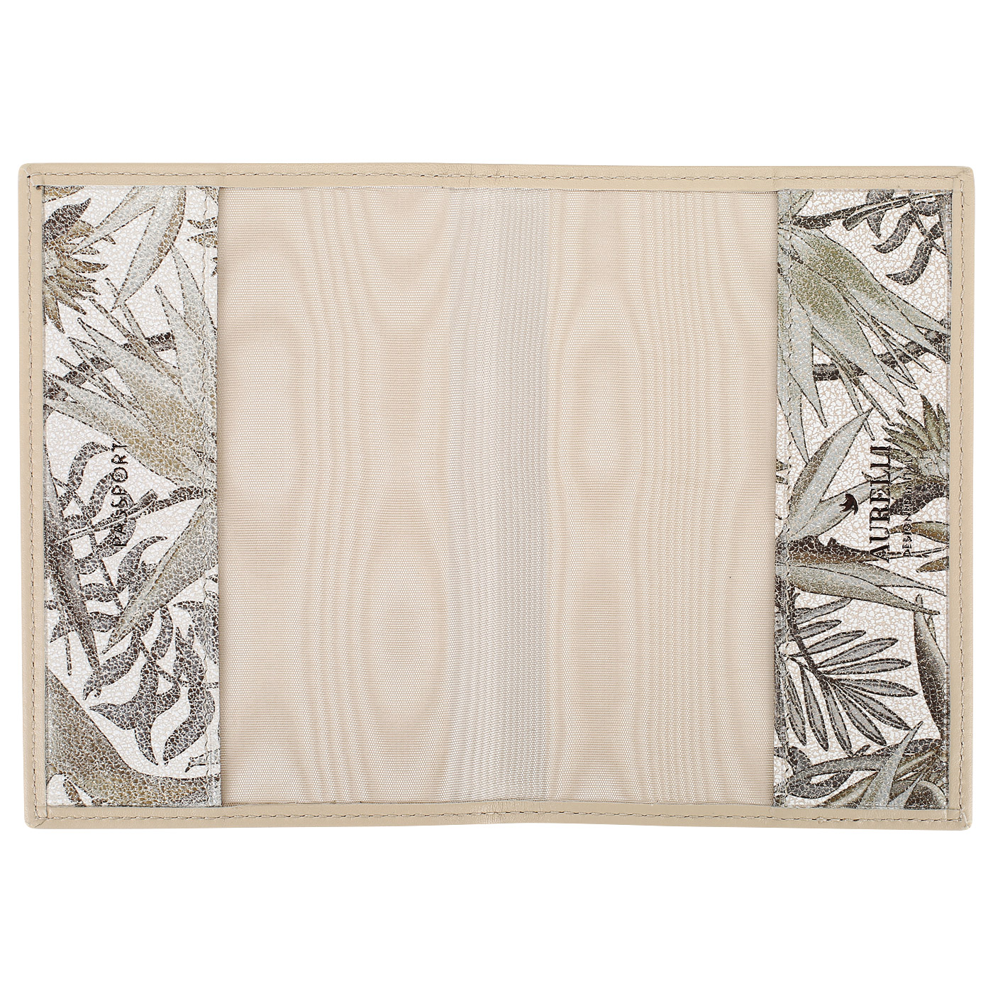 Обложка для паспорта из гладкой кожи Aurelli Luna tropico