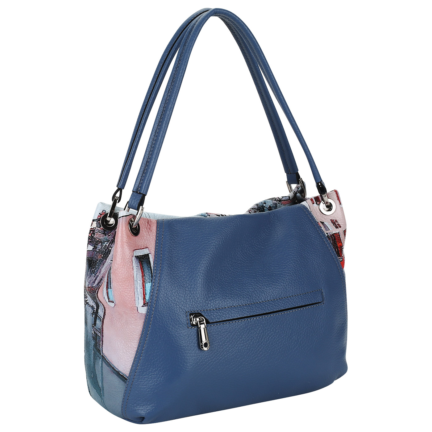 Кожаная сумка с принтом Chatte 