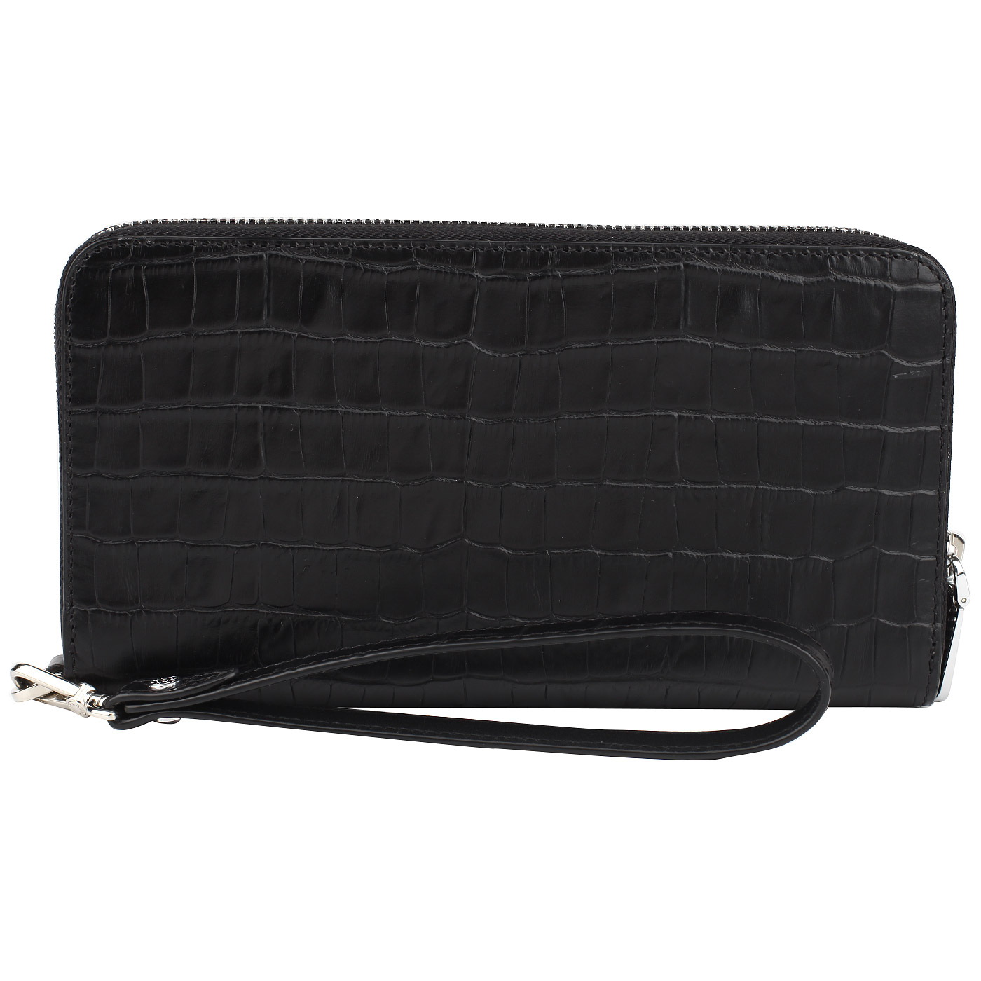 Сумка-визитка из черной кожи Neri Karra 