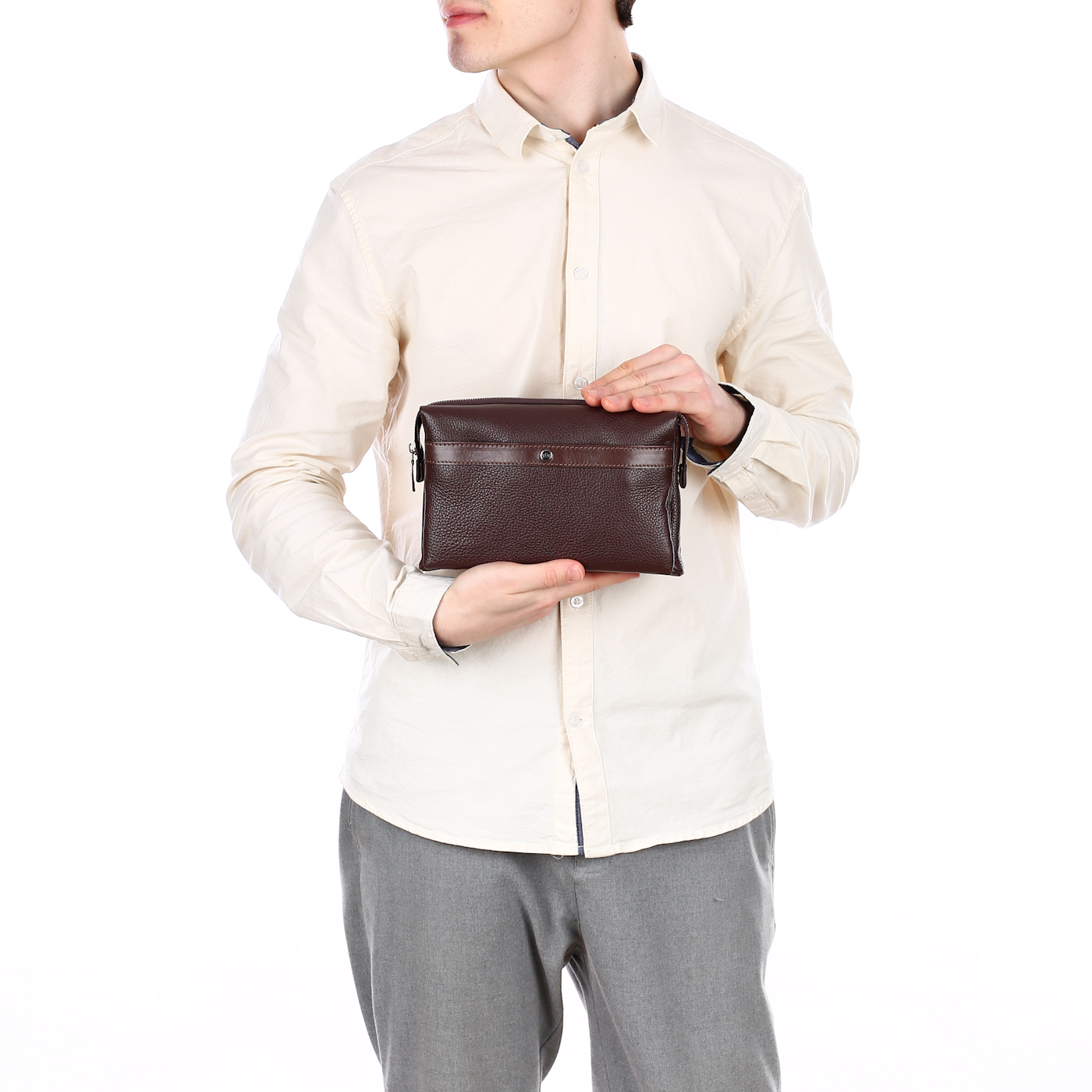 Кожаный клатч Stevens 