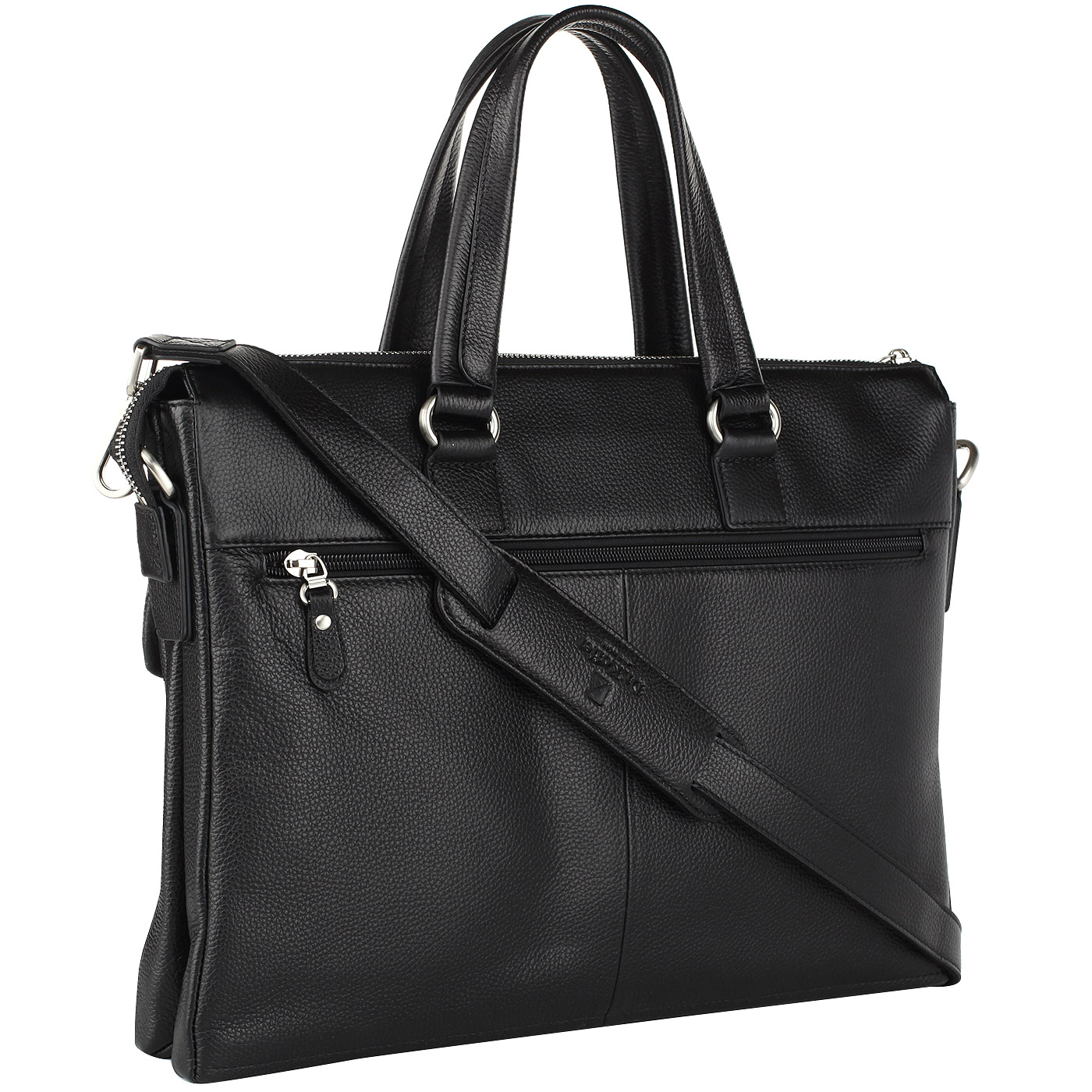 Деловая кожаная сумка с отделением для ноутбука Dr. Koffer 