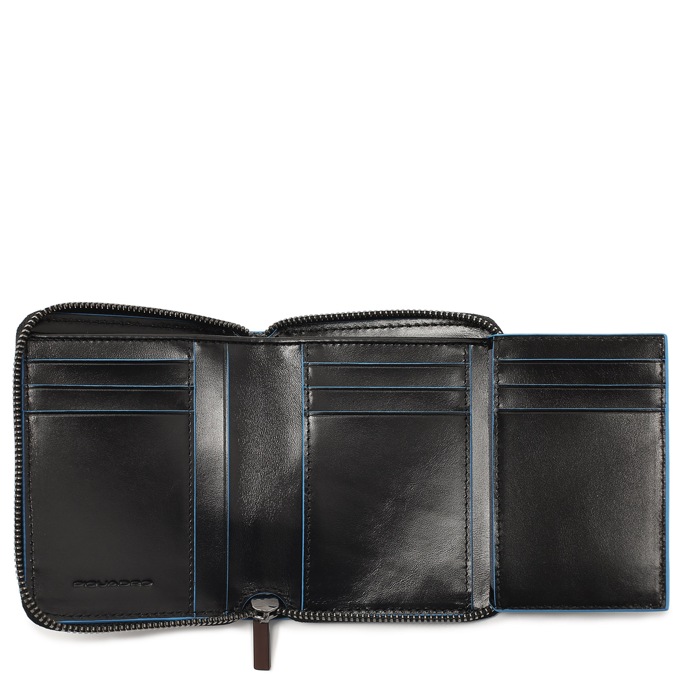 Портмоне складное на молнии Piquadro Blue square