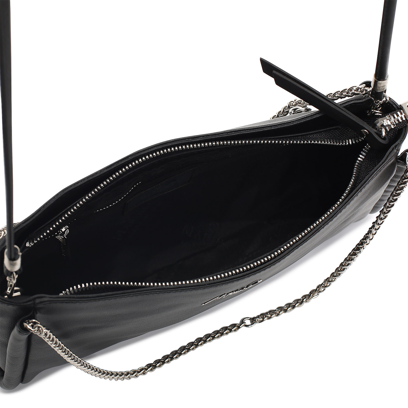 Кожаная сумка с ручками-цепочками Marina Creazioni 