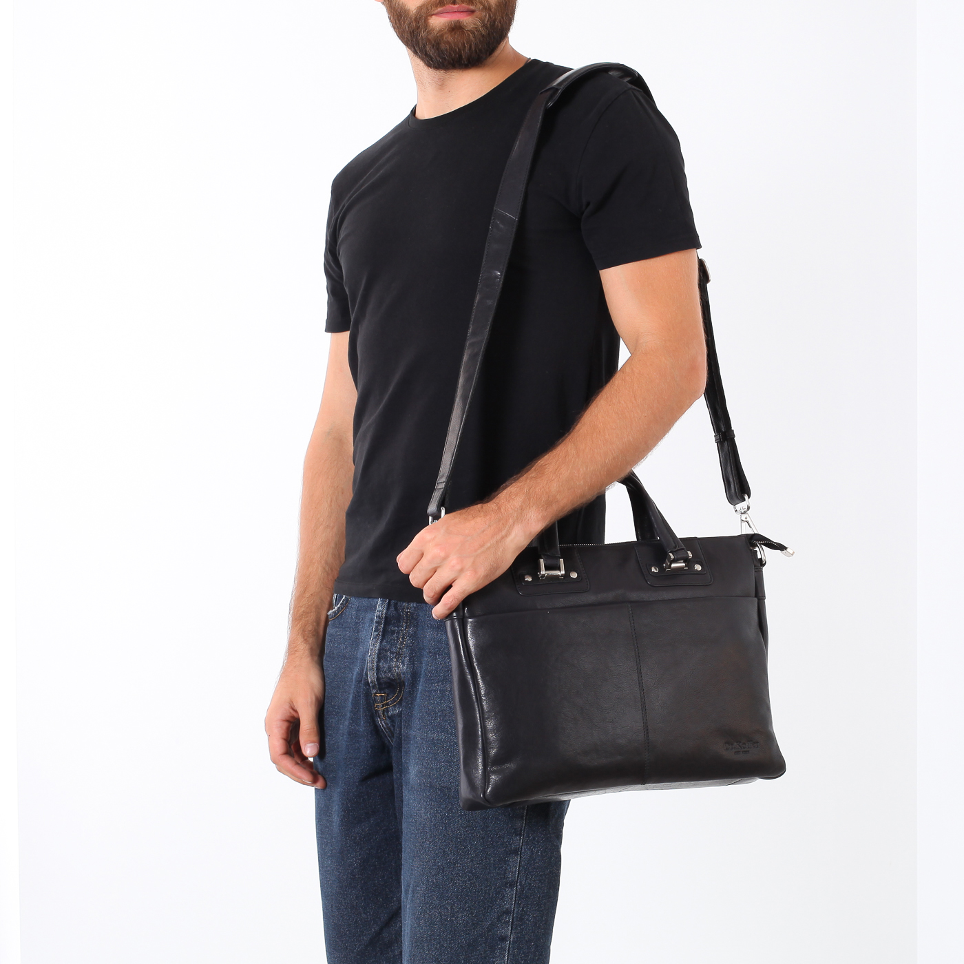 Деловая сумка из натуральной кожи Dr. Koffer 