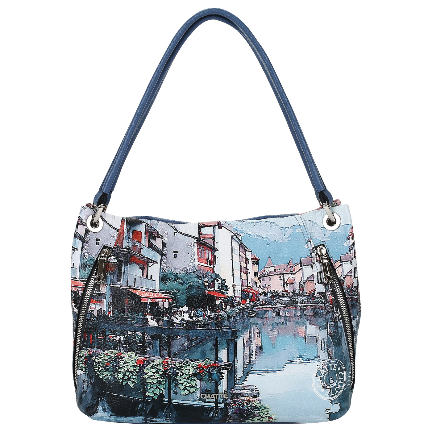 Chatte Кожаная сумка с принтом