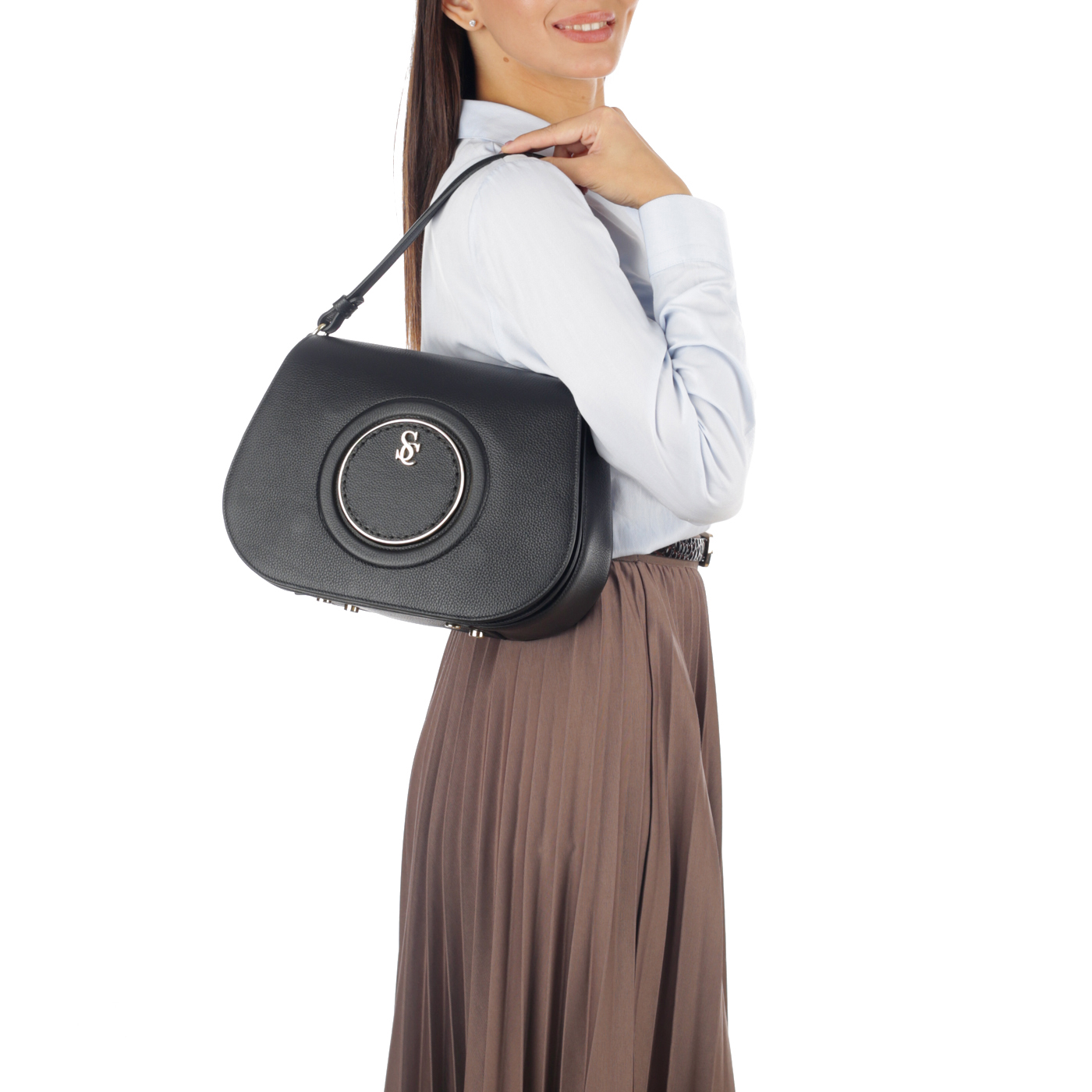 Кожаная сумка Carlo Salvatelli Dora gemma