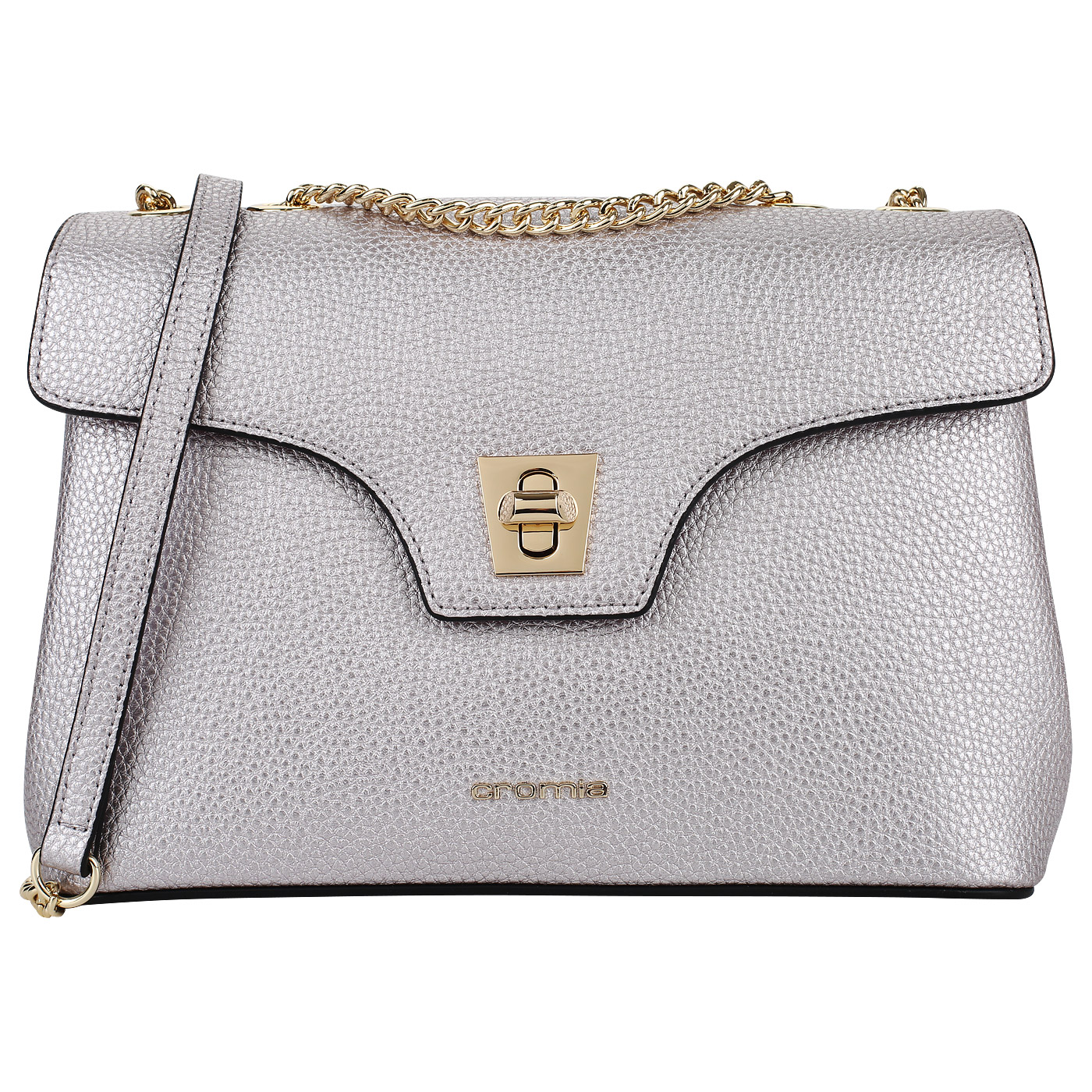 Cromia Сиреневая сумочка с откидным клапаном