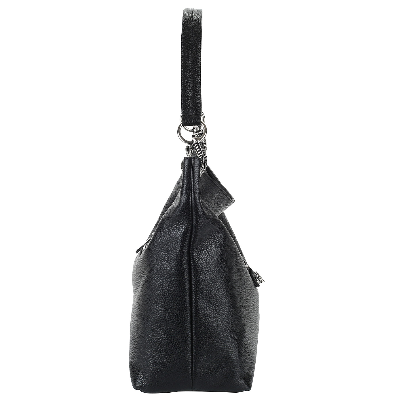 Черная кожаная сумка с декором Chatte 