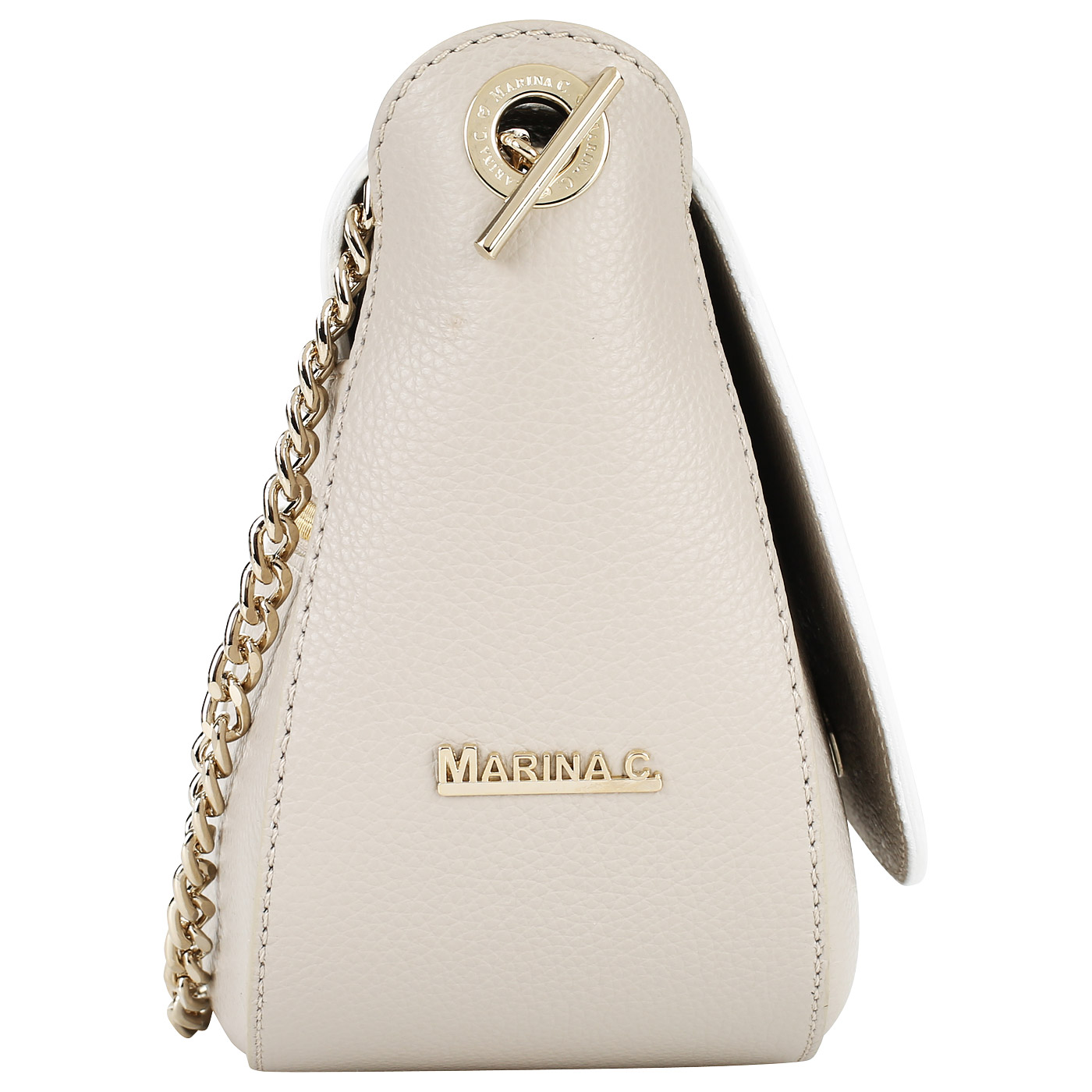 Кожаная сумочка с вышивкой Marina Creazioni 