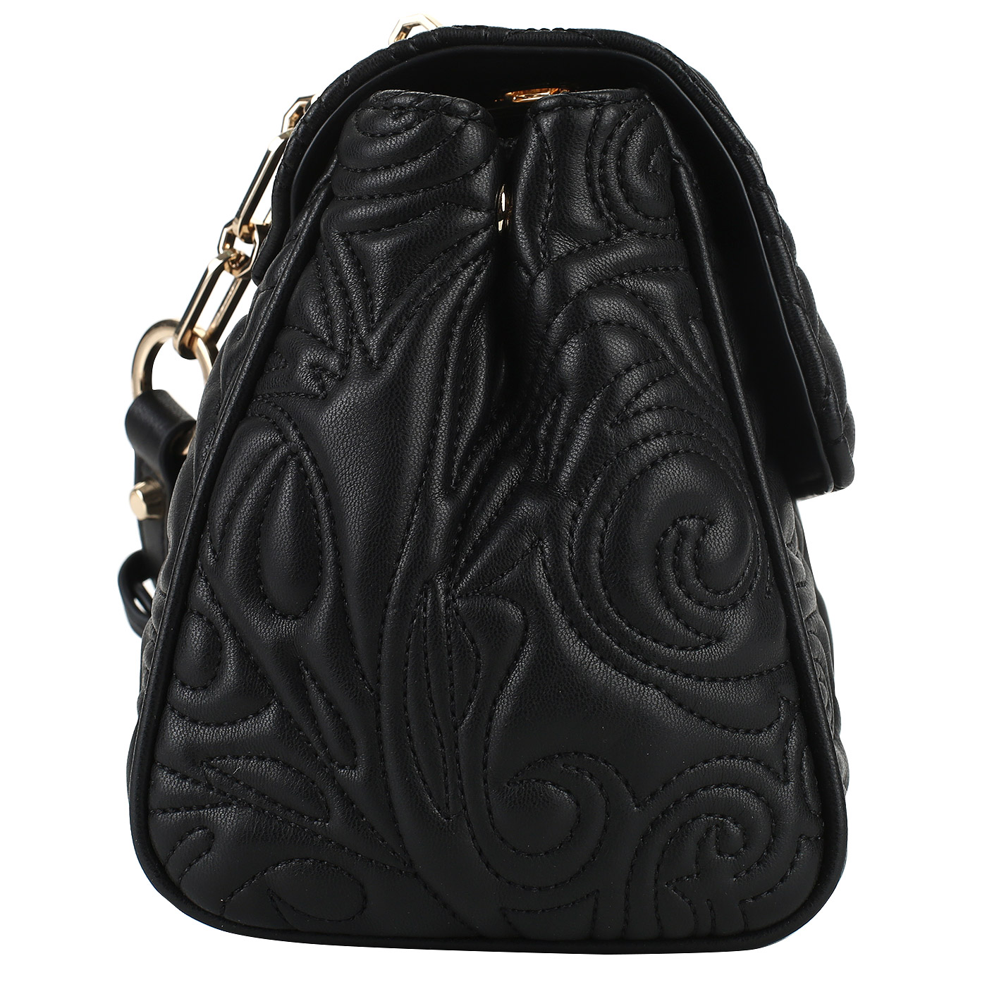 Черная сумочка с вышивкой Cavalli Class Blossom